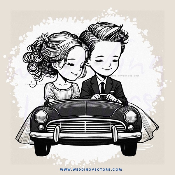 a boy and girl smiling together in a car