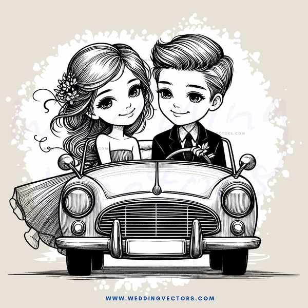 two people ride in a car