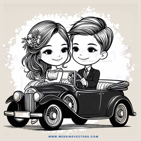 a man and woman in a car together