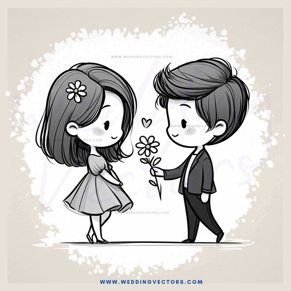 love story between two cartoon characters