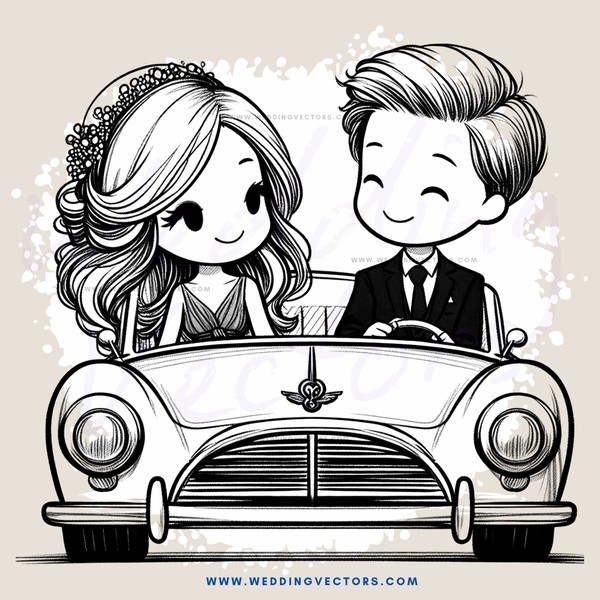 a car with couple in the seat