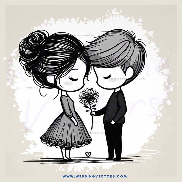 a couple in black and white holding hands