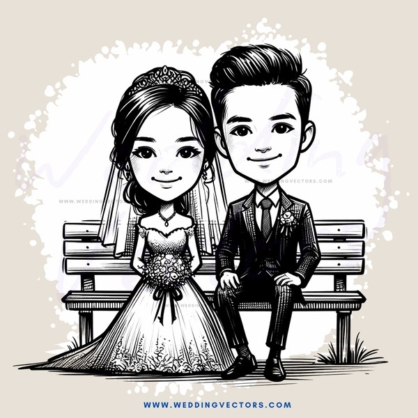 engagement and wedding portrait