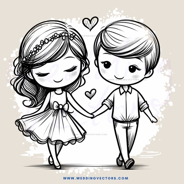 boy and girl walking hand in hand