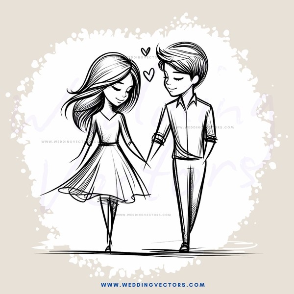 boy and girl holding hands