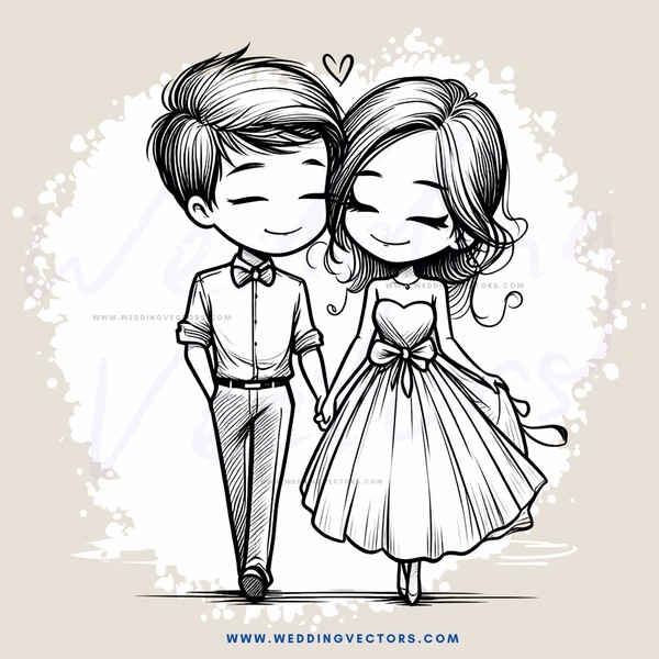 two people walking together with hearts drawn on their cheeks