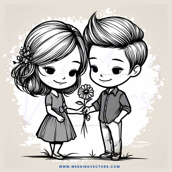 two people holding flowers