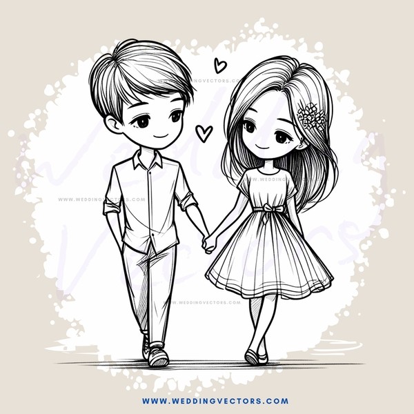 a couple walking hand in hand