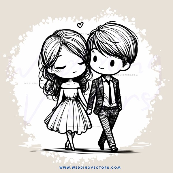 a romantic couple in black and white