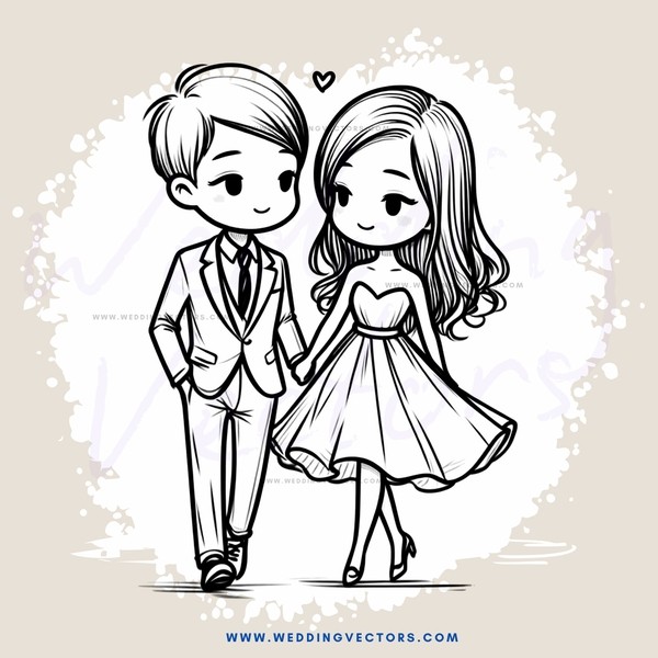 a young couple walking together