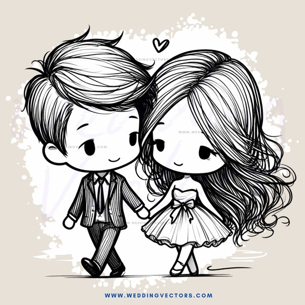 a couple in black and white