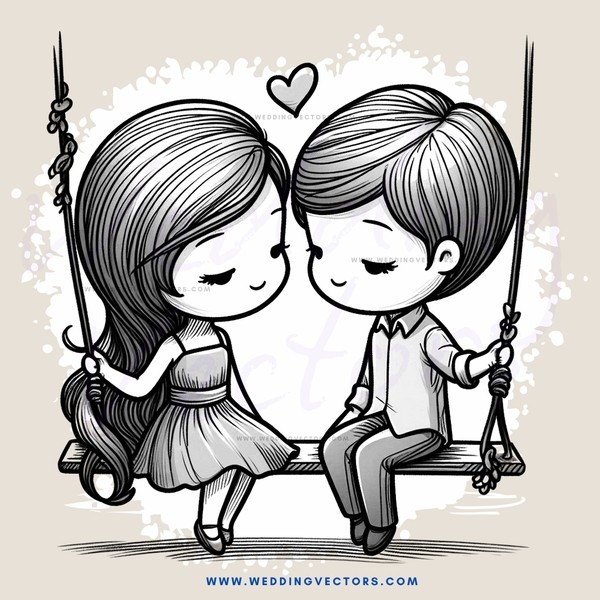 lovers on swings
