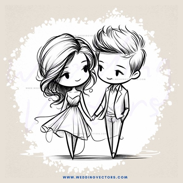 lovers in black and white