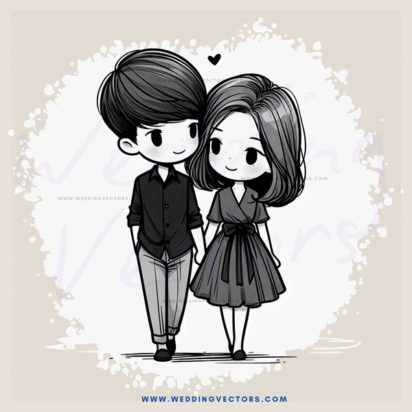 a cartoon of two people