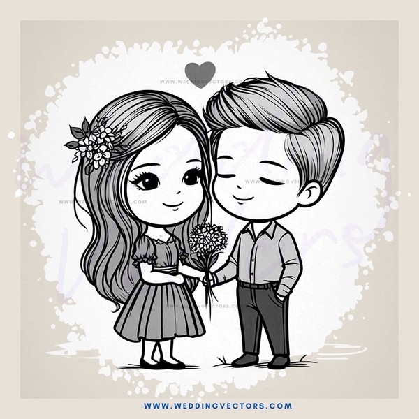a couple holding flowers in their hand