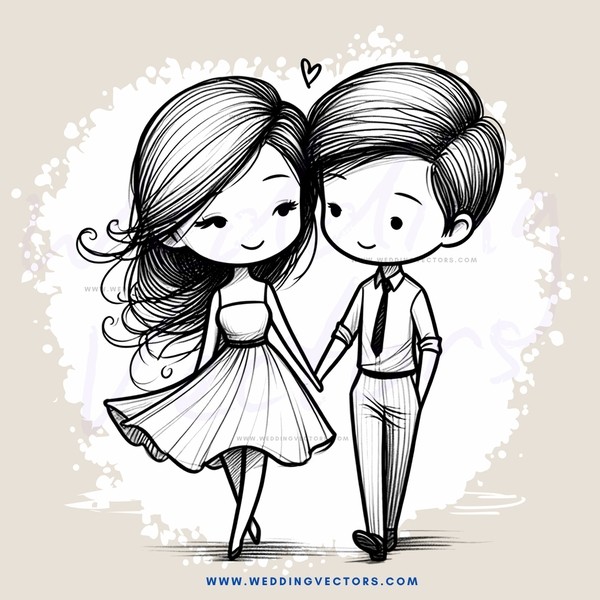 a couple in black and white