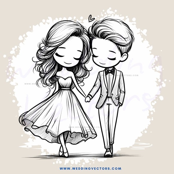 two people holding hands in wedding attire