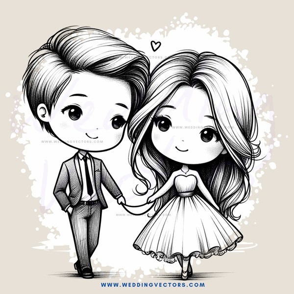 boy and girl cartoon drawing