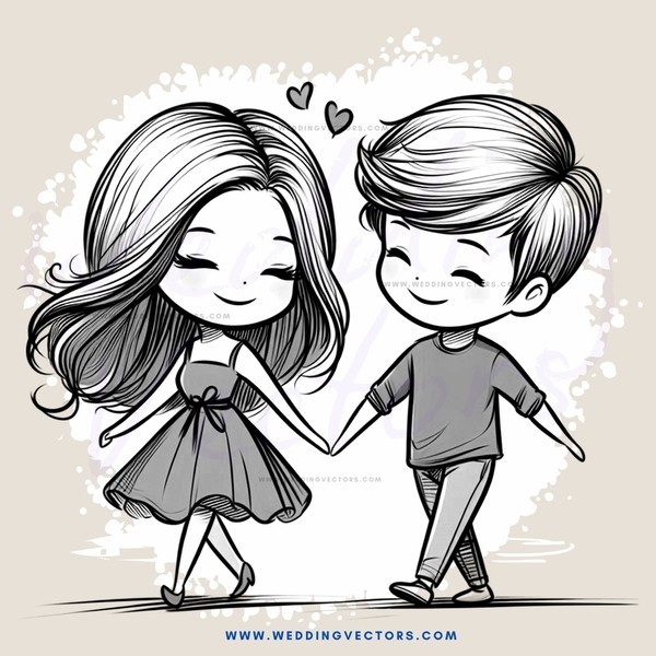 a boy and girl walking together