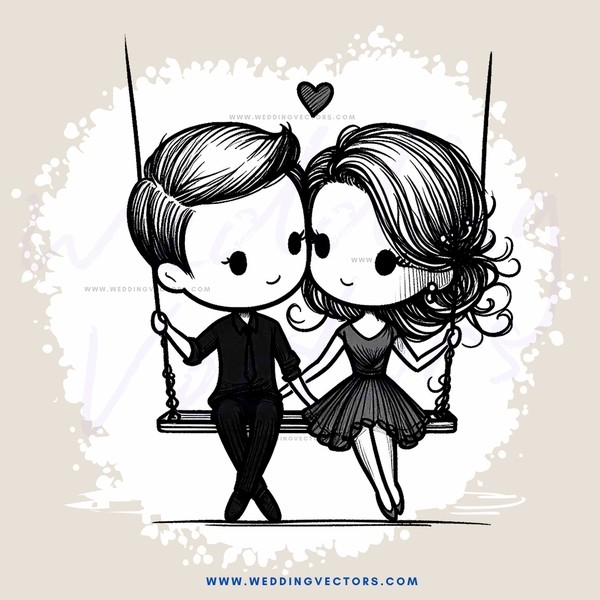 a couple swinging on a swing set