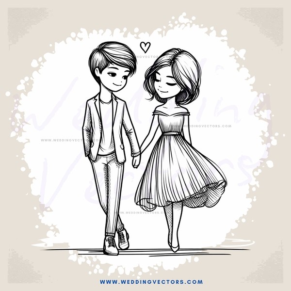 a boy and girl in wedding attire