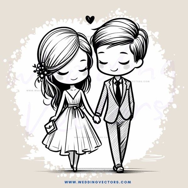 couple's silhouette with hearts