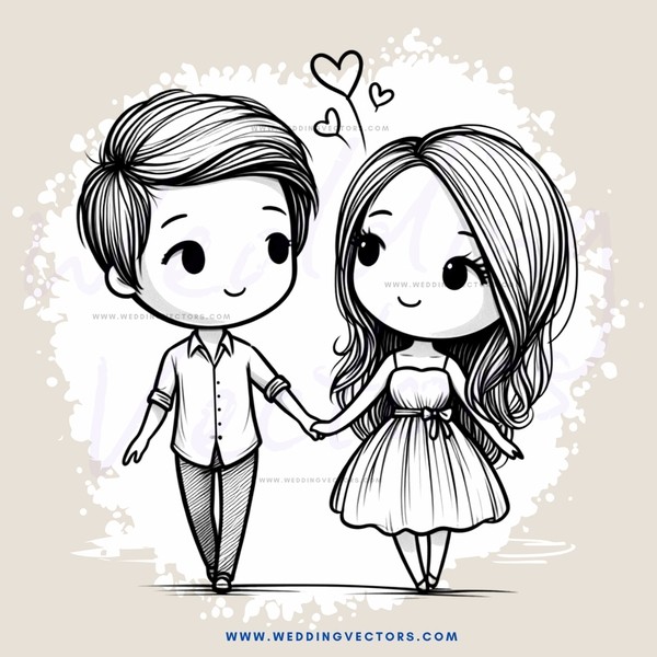 a boy and girl hold hands