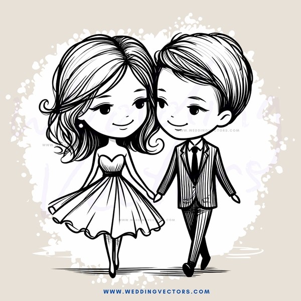 man and woman walking together