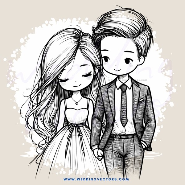 a couple in black and white