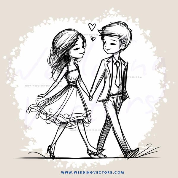 boy and girl holding hands in love