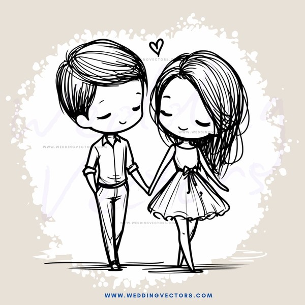 a couple embracing, with an outline behind them