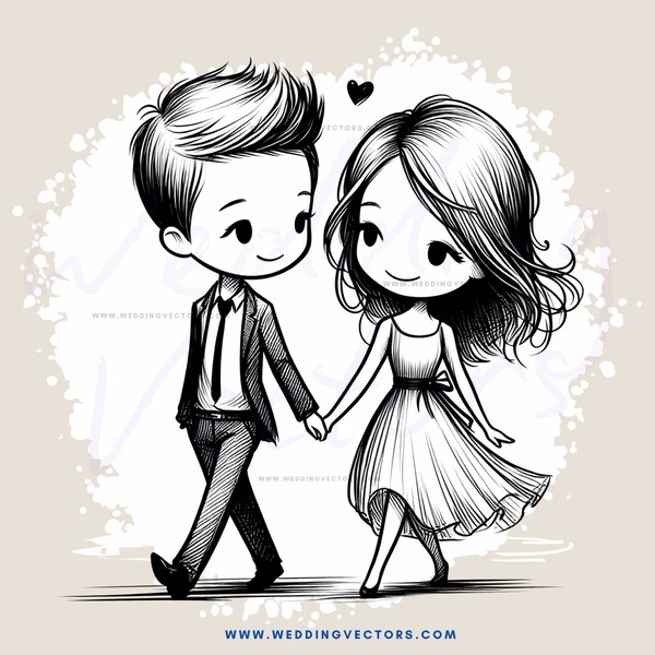 boy and girl holding hands