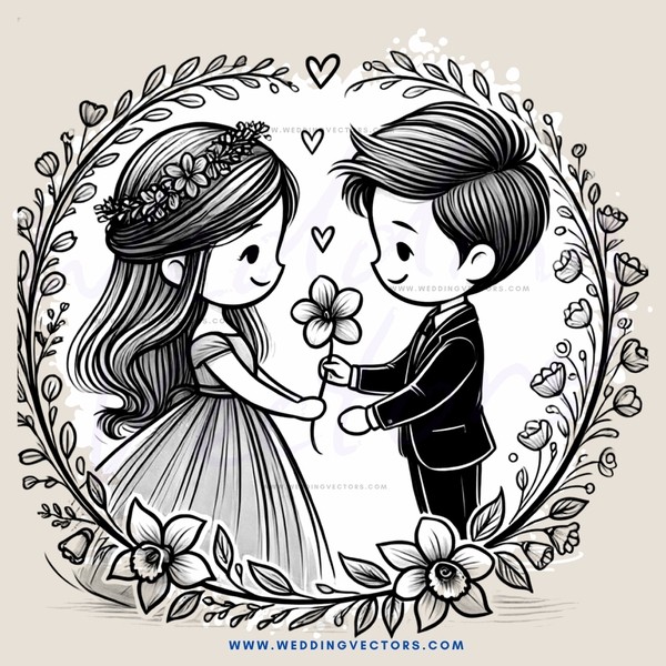 two people holding flowers