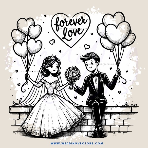 forever love, wedding bride and groom