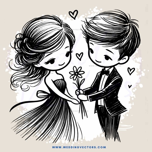 a young couple holding hands and smiling