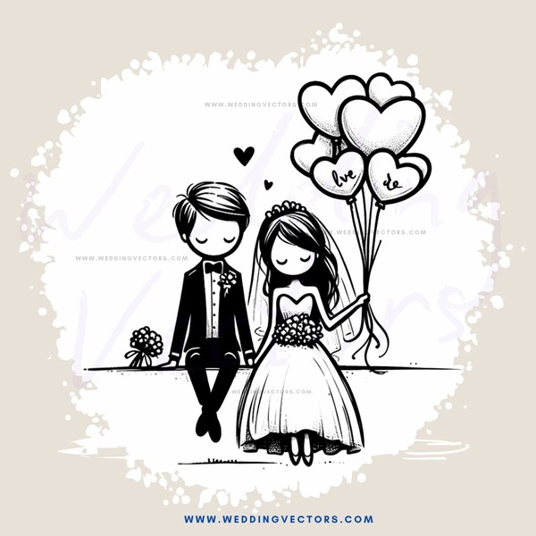 a bride and groom on their wedding day