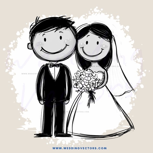 groom and bride posing with flowers