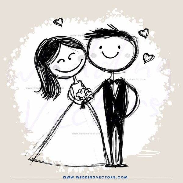 a couple in wedding attire