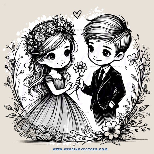a black and white picture of a couple