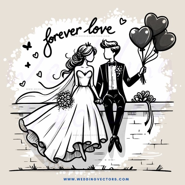 couple's forever love cartoon image