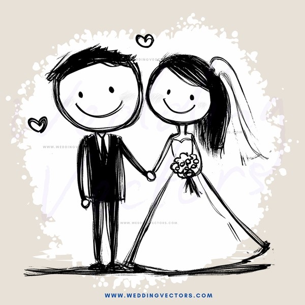 a bride & groom's smile on their wedding picture