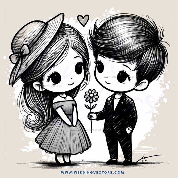 two people holding hands and flowers