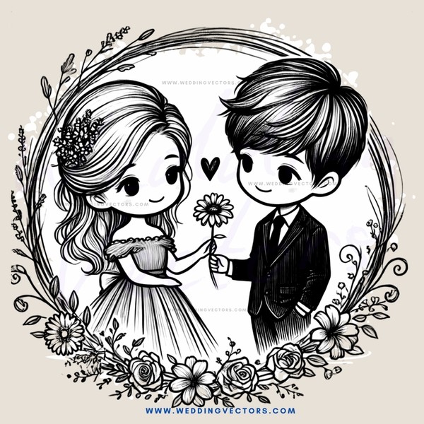 love story in black and white