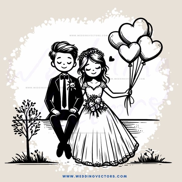 a couple sitting on a bench and holding hearts