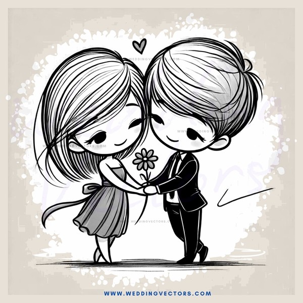 two people hugging with flowers