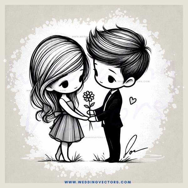 a boy and girl holding hands