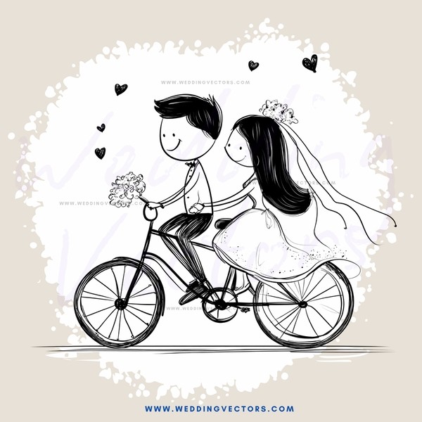 bicycle with a couple on it