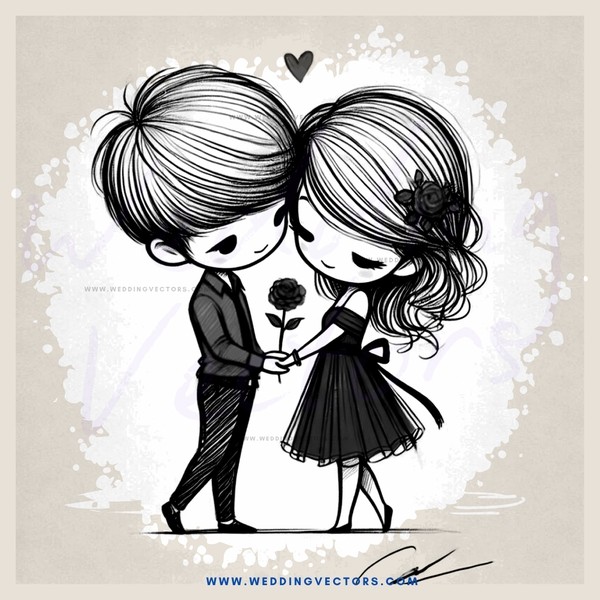 lovers on their wedding day pose for picture
