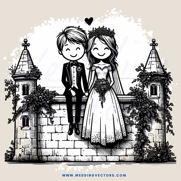 a couple on a wall