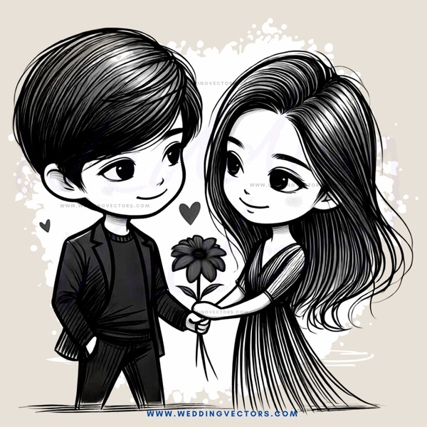 a boy and girl holding hands
